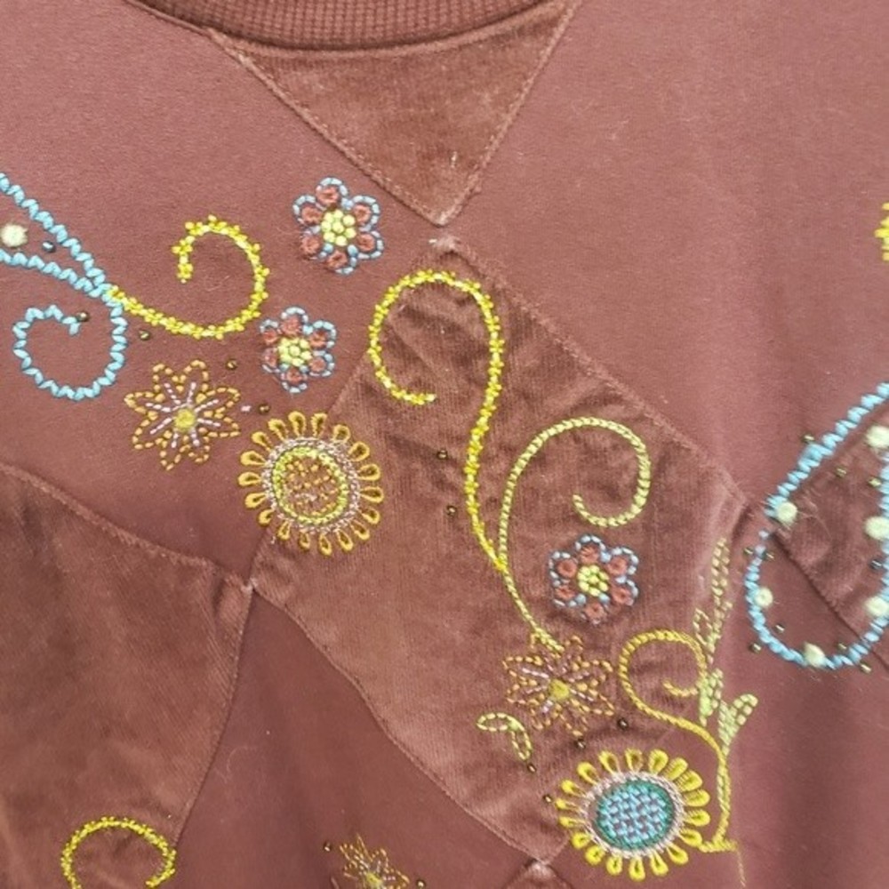 Alfred Dunner Vintage Cottagecore Crewneck Sweatshirt Size XL - Picture 8 of 10